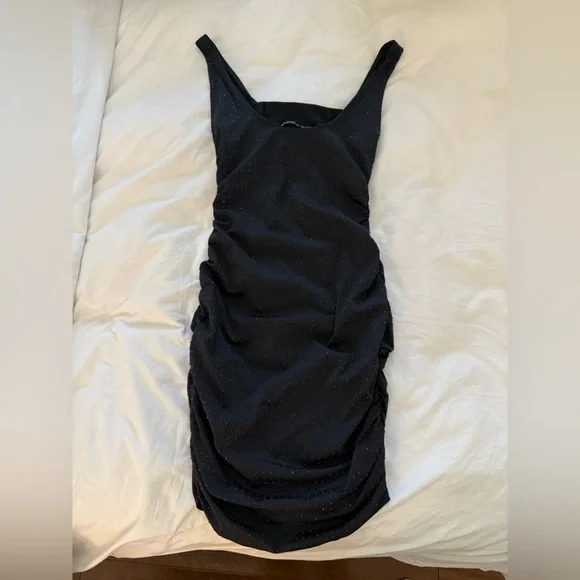 Zara Black Rhinestone Mini Dress - Picture 2 of 3